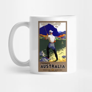 Vintage Travel Poster  Tasmania Australia Mug